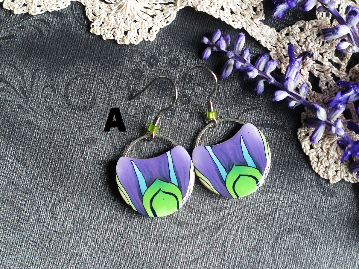 'Magenta Dream' Round Hoop Earrings